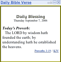 Daily Bible Verse Gadget -screenshot Daily Bible Verse Google Gadget Screenshot Lifestyle